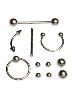 11 Parça Piercing (cerrahi Çelik) Ve Piercing Topu Seti Piirsing