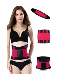 Hot Belt Termal Sauna Kemer Unisex Terletme Korsesi (pembe-siyah)